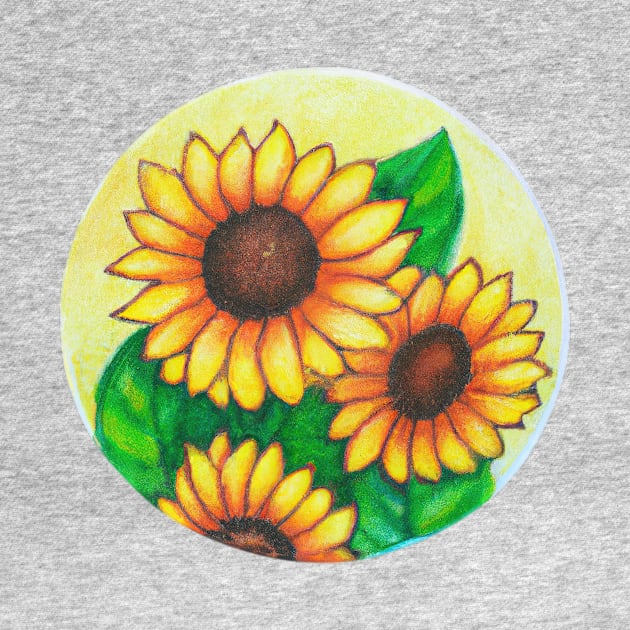 Watercolor Sunflowers by Kaamalauppias